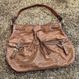B Makowsky brown leather purse